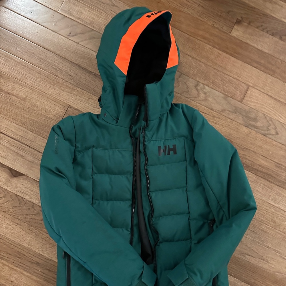 Helly Hansen Youth Green and Orange Ski  Jacket